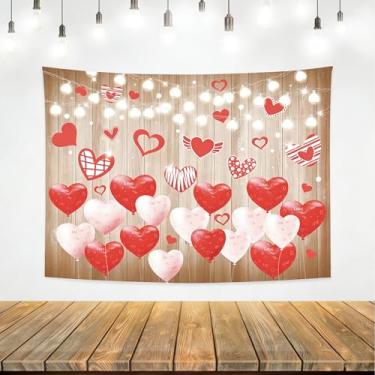 Imagem de Decoração de fundo para o dia dos namorados, decoração de fundo de coração de madeira para festa dos namorados, aniversário, quarto, sobremesa, sala de estar, carro, cabine fotográfica, fotos