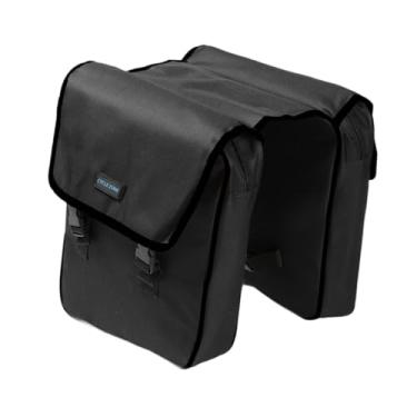 Imagem de YIJU Bolsa para bagageiro traseiro de bicicleta com suporte para celular, e leve, ideal para compras, Preto