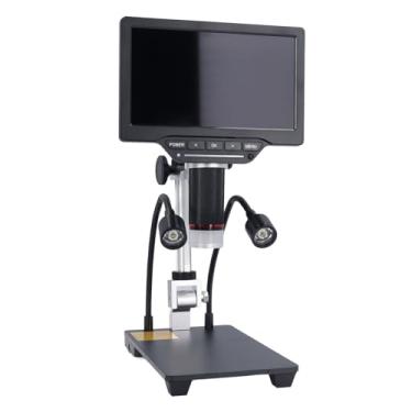 Imagem de Jopwkuin Microscópio Digital de Ampliação 1080P HD 528X LED de 7 Polegadas para Soldagem de Reparo Eletrônico Com Multímetro, Fácil de Usar para Reparo de Telefone Celular, ABS e Metal