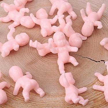Imagem de JUXINGDAZYF 1.2" King Cake Babies 36PCS Mini Plastic Babies for Baby Shower Ice Cube Game Party Favor Decorations Party Pet King Cake King Cake Baby Plastic Baby (White)