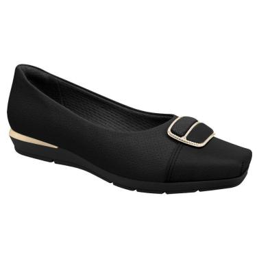 Imagem de Sapato Anabela Baixo Piccadilly Maxi 147304 Feminino - Preto