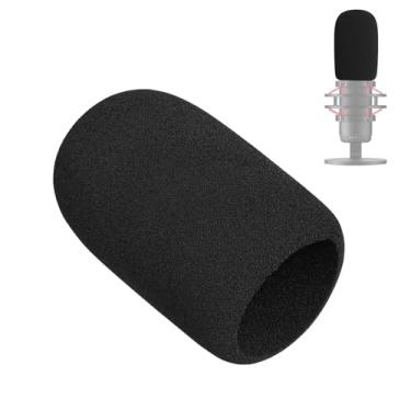 Imagem de Para-brisas/filtro pop para microfones Hyperx QuadCast S - capa de microfone de espuma para filtrar o ruído do vento, abundância e ruído sibilante (espuma preta)