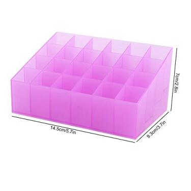 Imagem de Organizador de Batom, Organizador de Cosméticos, Armazenamento de Maquiagem, 24 Grades, Suporte de Batom para Batom e Ferramenta de Maquiagem de Forma Estável (Roxo)