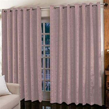 Imagem de Cortina para Sala e Quarto 4m X 2,50m - Jacquard  - ADMIRARE, Rosê