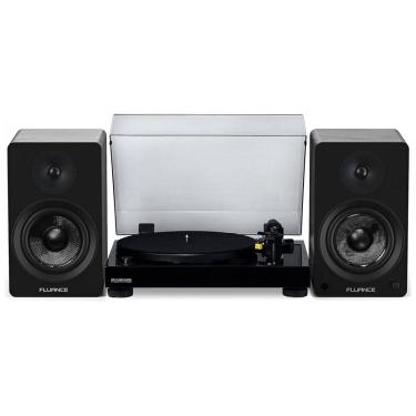 Imagem de Vitrola Toca Discos Retrô com Pré Amplificador e Alto Falantes, 120W, 110v, FLUANCE RT80AI61, Preto