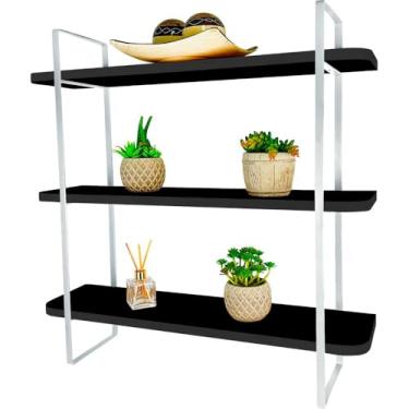 Imagem de Prateleira Nicho De Parede Tripla SLIM Modelo Industrial Decoração Sala Quarto