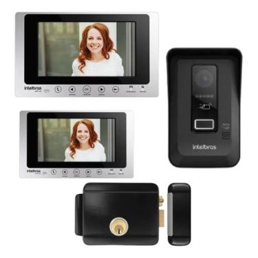 Imagem de Kit Videoporteiro WiFi wT7 Lite 2 Módulos Internos e Fechadura JFLF101