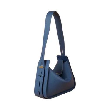 Imagem de Bolsa De Ombro Transversal Feminina De Couro Genuíno De Grande Capacid