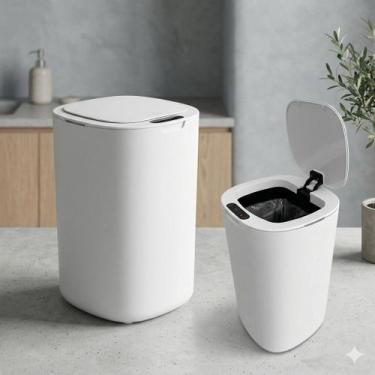 Imagem de Lixeira Com Sensor Automática Cozinha Banheiro 10L - Moreira importaçã