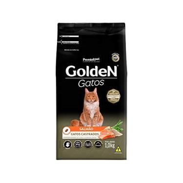 Imagem de Ração Golden para Gatos Adultos Castrados Sabor Salmão, Premier Pet, 1kg