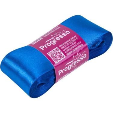 Imagem de Fita de Cetim 38MM 10M Azul Royal 214 - Fitas Progresso