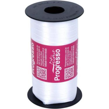 Imagem de Fita de Cetim 07MM 100M Branco 201 - Fitas Progresso