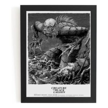 Imagem de Quadro Filme O Monstro Da Lagoa Negra Poster Moldurado - Fanarte