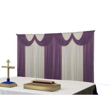 Imagem de Cortina Paris Malha Igreja Festas Eventos 8 metros - Dennis Confecções