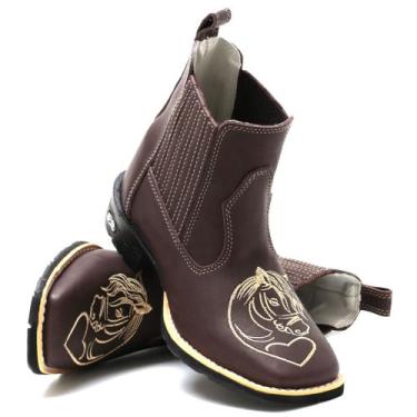 Imagem de Bota Botina Feminina Texana Country  Cano curto bico quadrada - RB BOT
