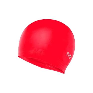 Imagem de TYR Touca de natação de látex para mulheres e homens - chapéu de natação de treinamento e recreação com uma estrutura de látex durável - ajuste hidrodinâmico