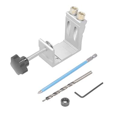 Imagem de Localizador de furo oblíquo de 15°, posicionador de furo para carpintaria, kit de perfuração de cavilha de gabarito, acessórios de carpintaria para guias de madeira, ferramenta de ângulo de junta,