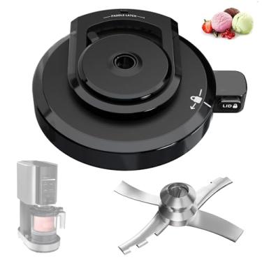 Imagem de NC301 Tampa externa de tigela com pá para máquina de sorvete Ninja, substituição de tampa de creme reutilizável com lâmina, peças de reposição de creme compatíveis com a série NC299AMZ/NC300/NC301