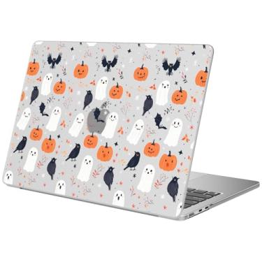 Imagem de BlHMCASE Compatível com MacBook Air de 15 polegadas 2025 2024 2023 versão M3 A3114 M2 A2941, linda capa rígida protetora fantasma abóbora para Mac Air 15