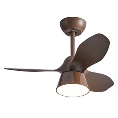 Imagem de Ventilador de teto reversível com luz LED regulável e silencioso com controle remoto Ventilador de quarto com motor DC Ventiladores de teto no modo verão e inverno com lâmpadas para sala de