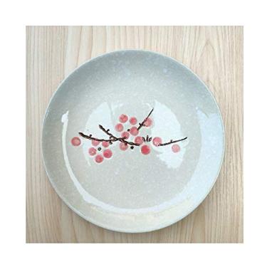 Imagem de Prato de serviço pratos de jantar florais de porcelana de 16,5 cm, prato redondo de salada de sobremesa, pratos de lanche, pratos de aperitivo adequados para família, festas e pratos de restaurante