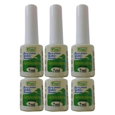Imagem de Kit 6 Base Fortalecedora Incolor 7ml com óleos Naturais Prönatus do Amazonas