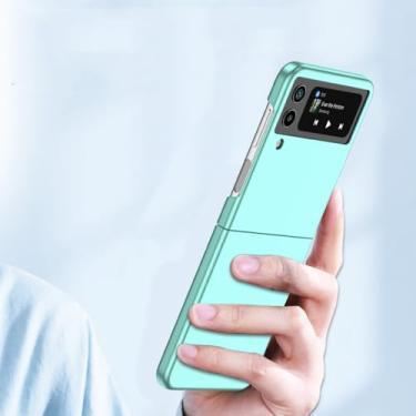 Imagem de Capa fina dobrável para samsung galaxy z flip 4 5 5g flip5 flip4 flip3 flip 3 2 flip2 zflip4 capa fashion, céu azul, para samsung z flip 1