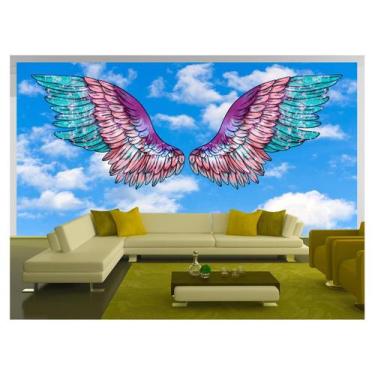 Imagem de Papel De Parede 3D Arte Asas Selfie Insta Cores 3,5M Tra347 - Você Dec