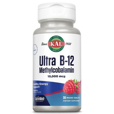 Imagem de Suplemento KAL Ultra B12 Metilcobalamina 10.000 mcg 30 comprimidos-Unissex