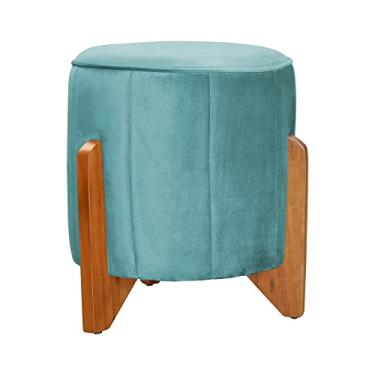 Imagem de Puff Jade Pés em Madeira Veludo Cores - DS Estofados
