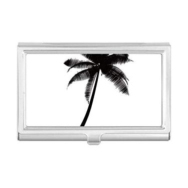 Imagem de Porta-cartões de visita com desenho preto da Coconut Tree Beach