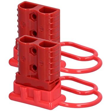 Imagem de Conector rápido de bateria, conector de energia de ampla aplicação Seguro Robusto Conveniente para barcos para caminhões para carros de corrida(vermelho)