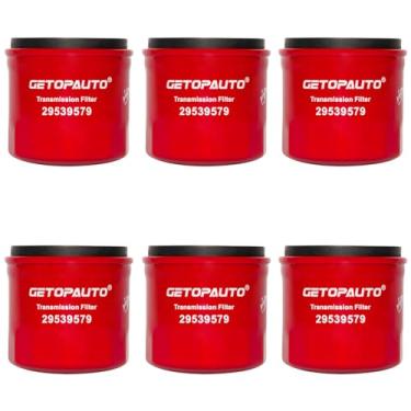 Imagem de GETOPAUTO Filtro de transmissão 29539579 compatível com transmissões Allison 1000 2000 2400, motor diesel Duramax 6,6L, Chevy Silverado/GMC Sierra 2500HD substitui P550606,57701, TF950 (conjunto de 6)