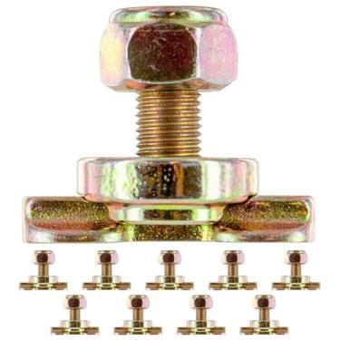 Imagem de US Cargo Control Parafuso de parafuso duplo L Track – Use com trilhos em L Track em seu caminhão ou reboque para criar pontos de âncora resistentes – Limite de carga de trabalho de 0,8 kg – Pacote com 10