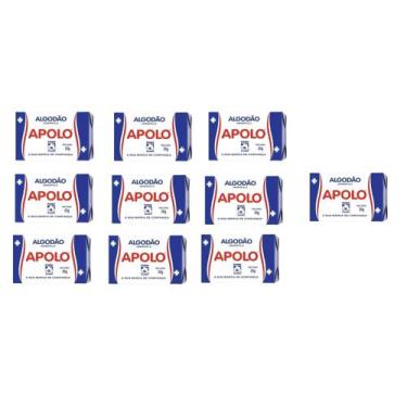 Imagem de Algodão Apolo Limpeza Facial Maquiagem-Kit 10Cxs De25Gr