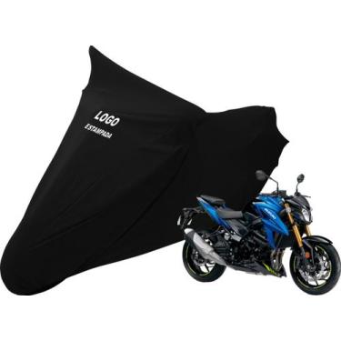 Imagem de Capa De Tecido Helanca Moto Suzuki GSX S 750  Sob Medida - Mz, Preta