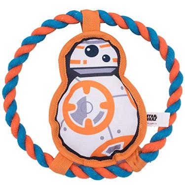 Imagem de Buckle-Down TBDDog Toy, corda redonda, brinquedo balístico Star Wars BB8 corpo com corda laranja azul