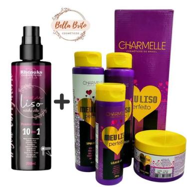 Imagem de Kit Meu Liso Perfeito Charmelle  Spray Capilar Meu Liso Minha Vida Rhe
