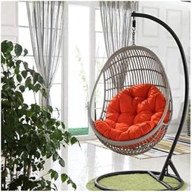 Imagem de Almofadas De Cadeira De Ovo Penduradas No Jardim Villa Patio Engrossam A Almofada Da Cadeira Do Ovo, Almofada De Cadeira Suspensa Para Assento De Balanço De Jardim, Cadeira De Ovo Pe, Orange