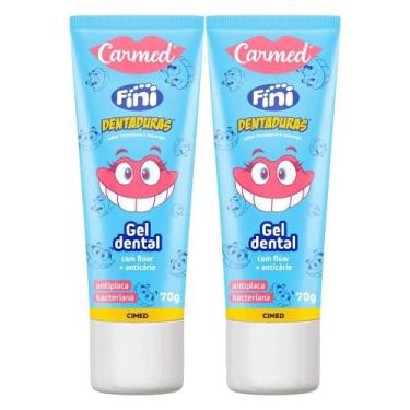 Imagem de Kit 2 Pasta de Dente Fini Dentadura Creme Dental Gel 70g com Flúor Car