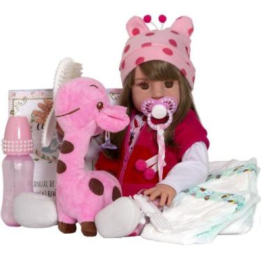 Imagem de Boneca Bebe Reborn Girafinha Silicone Magazine Luiza - Cegonha Reborn 