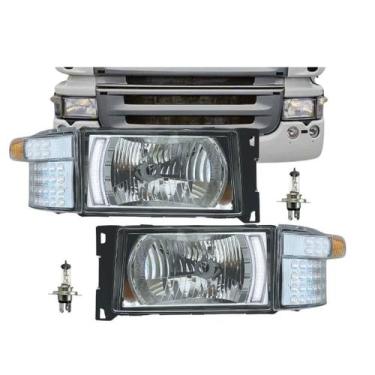 Imagem de Par Farol E Lanterna Pisca Seta Drl Led Para Scania S4 - Autolux