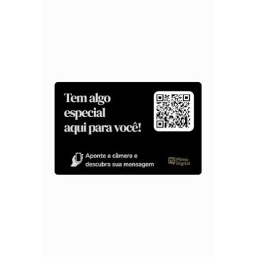 Imagem de Cartão Presente Inovador Mimo Digital com QR Code – Para Todas as Datas (Preto)