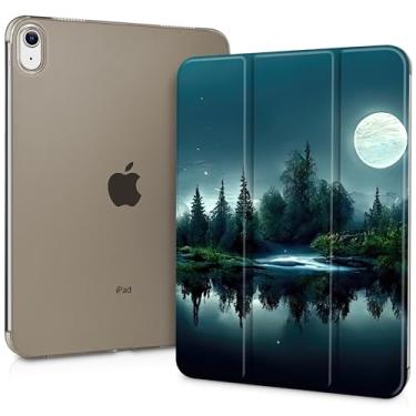 Imagem de Capa para iPad de 11 polegadas A16 2025 geração 11ª / iPad 11 polegadas 10ª geração 2022, suporte dobrável inteligente, capa traseira transparente translúcida para despertar/hibernar, capa fina