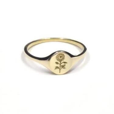 Imagem de Anéis de noivado de girassol, alianças de compromisso, festas noturnas, presentes de dia dos namorados, alianças de eternidade para mulheres, 8, Cobre, Sem pedra preciosa