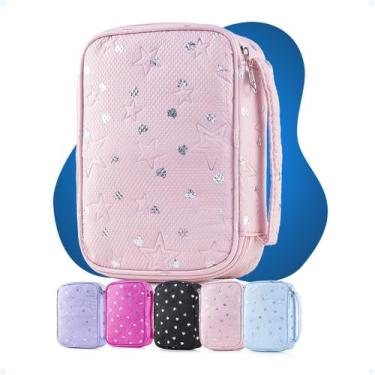 Imagem de Estojo Escolar Grande Box Organizador Divisória Lápis Caneta - Hxt, Ro