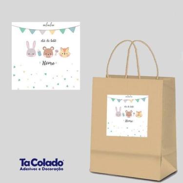 Imagem de Adesivo Personalizado para Sacola Kraft - TaColado, Animais