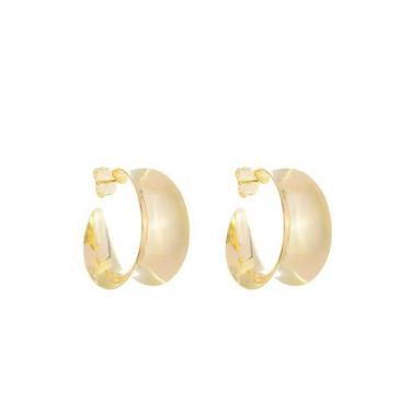 Imagem de Brinco argola vintage m hellen folheada a ouro 18k, Ouro 18k, 6 Meses