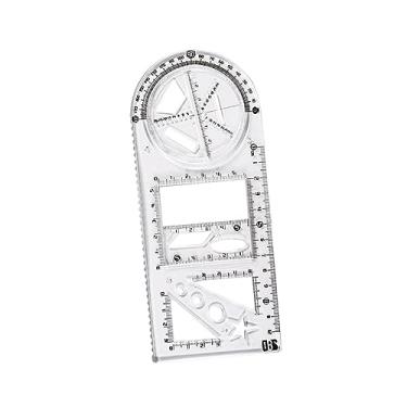 Imagem de IEUDNS Régua geométrica artesanato desenho réguas modelo de desenho portátil régua matemática modelo de aprendizagem para carpintaria escrita material de, Estilize um