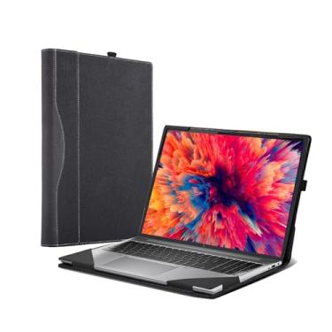Imagem de Capa de laptop para HP ZBook Firefly 16 G9/ZBook Firefly G10 16 polegadas Mobile Workstation Notebook Bolsa protetora de couro PU (cinza)